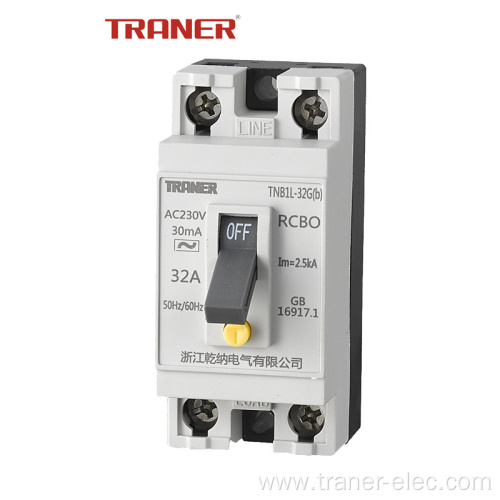 32A Mini Safety Breaker ELCB with Over Load